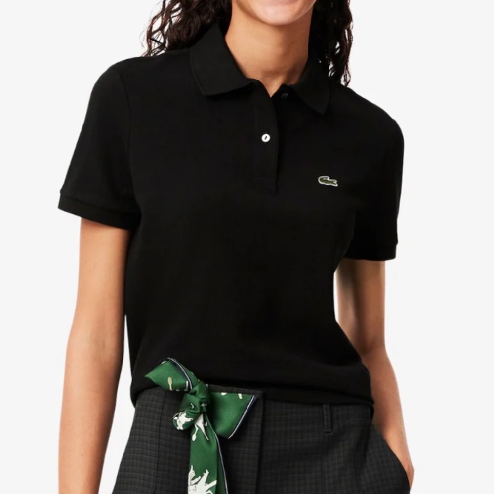 🆕 LACOSTE ✨ slim fit polo shirt classic black | Sz S